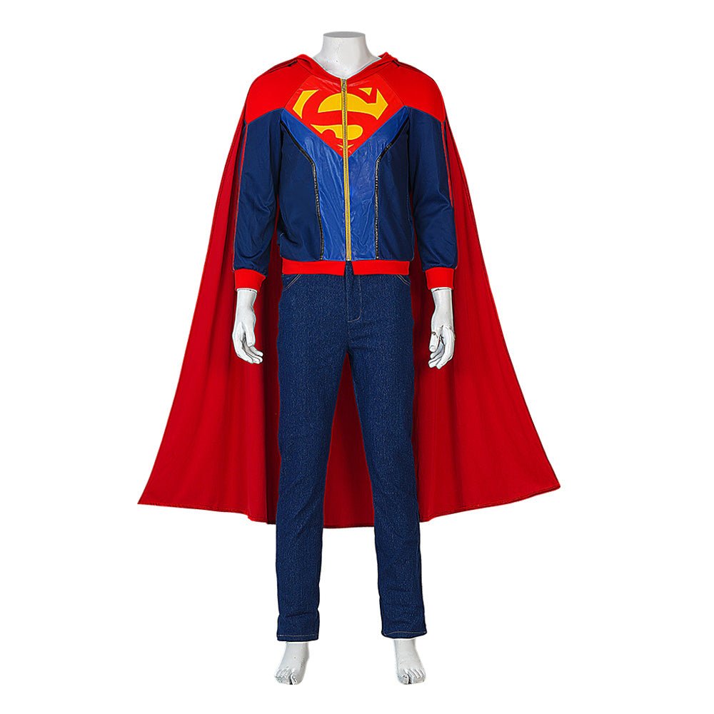 2022 Batman und Superman: Battle of the Super Sons Jon Kent Cosplay Kostüm Halloween Superboy Anzug