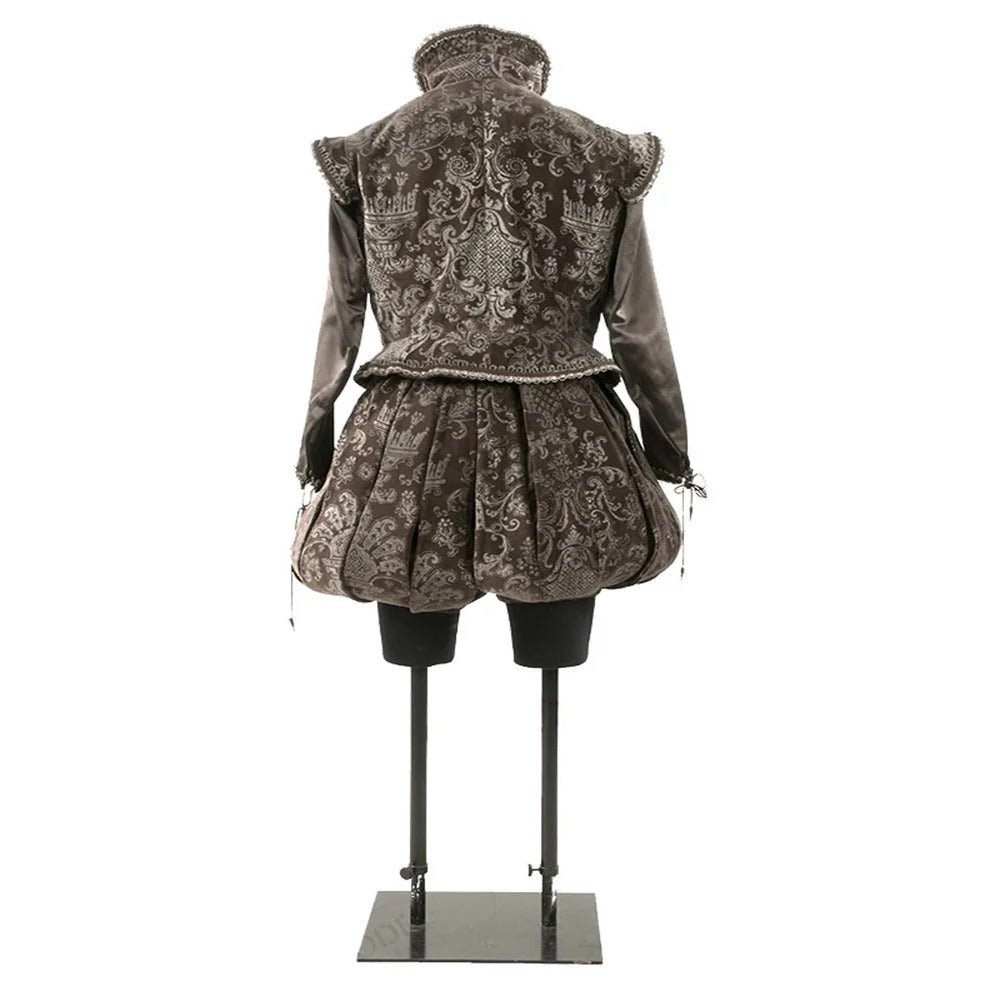 15. Jahrhundert Tudor König Cosplay Kostüm - Königlicher Prinz Adeliger Renaissance Outfit | Silberkönig Mittelalter Serie
