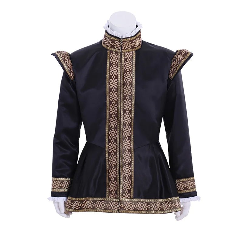 Mittelalterliche Tudor Viktorianische Uniformjacke Königliche Militärjacke Kleidung Koloniales Tuxedo Elizabeth Herren Erwachsene Umhangmantel