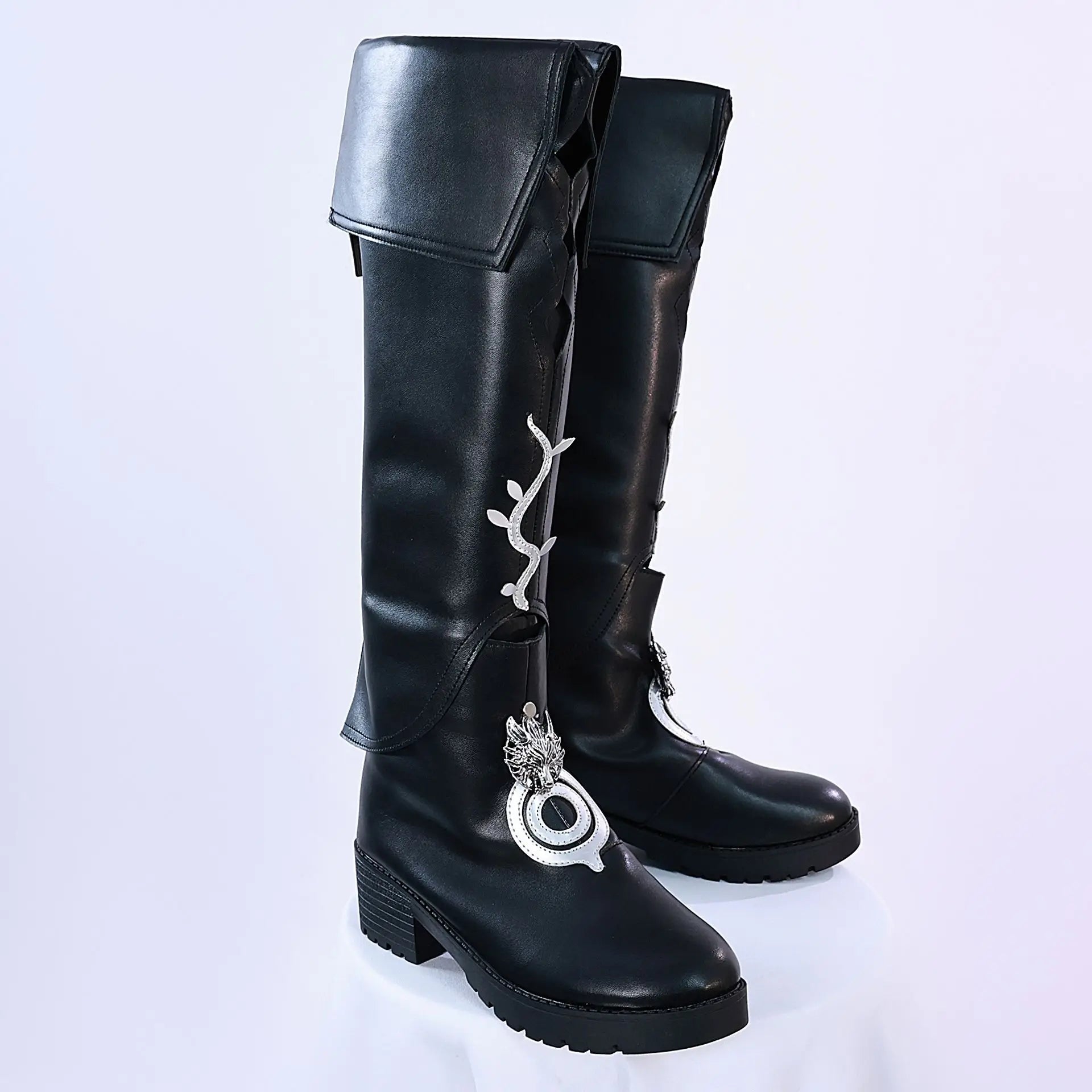 Lappland Cosplay Arknights Spiel Schuhe Damen Schwarze Stiefel Halloween Karneval Party Kostüm Zubehör Comic Con Accessoires