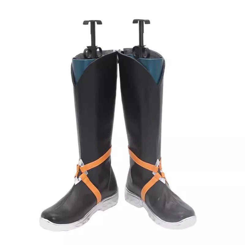 Spiel LOL HEARTSTEEL Yone Cosplay Schuhe Flach Männer Reißverschluss Hohe Stiefel Halloween Party Herrenschuhe