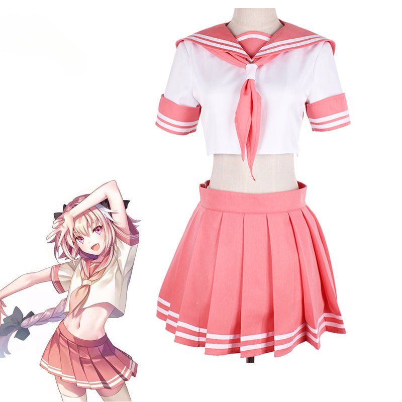Fate Apocrypha Cosplay Kostüm Astolfo Uniform Cosplay FGO Schule Rosa Uniform für Mädchen FGO Kostüm Frauen