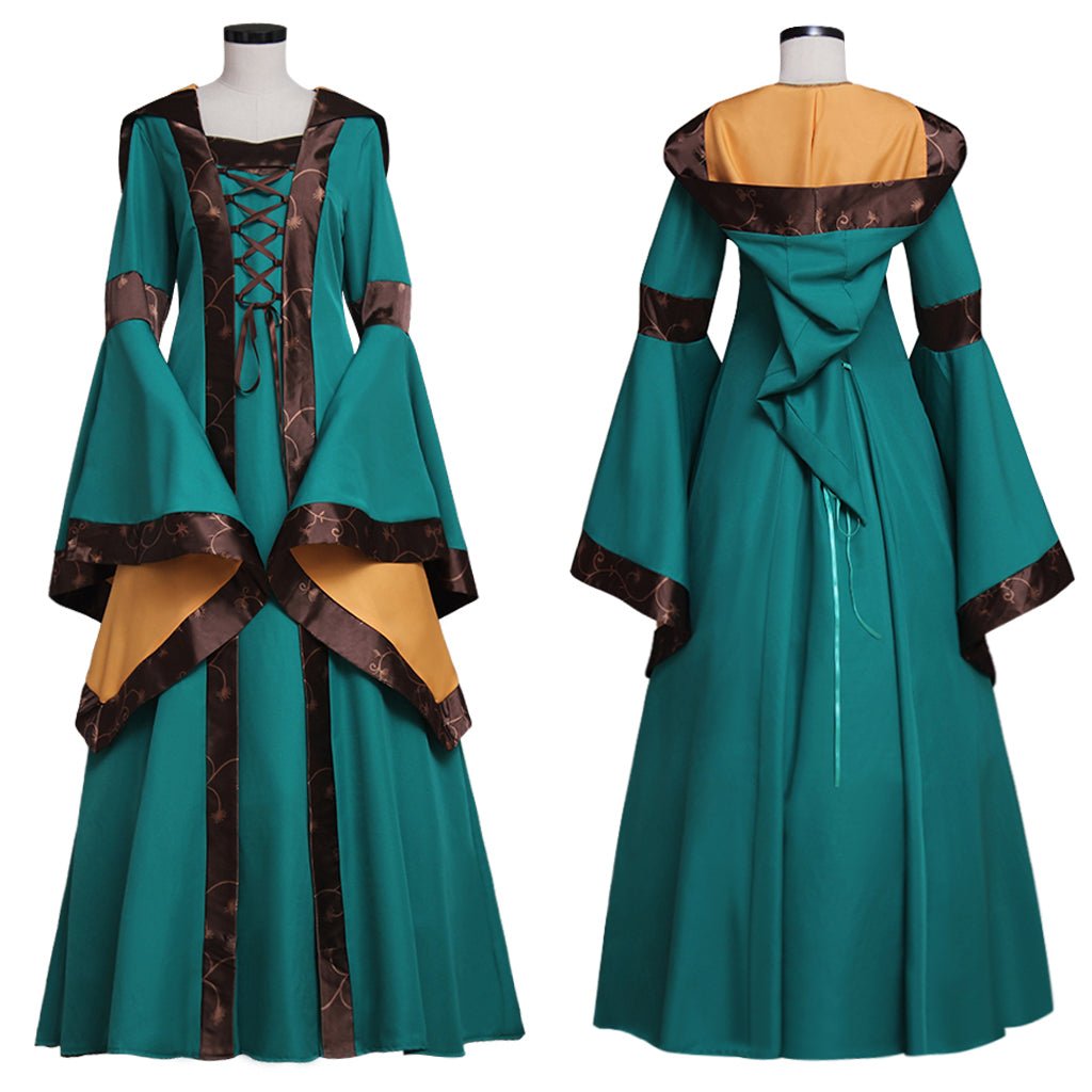 Mittelalter Renaissance Viktorianisches Grünes Kleid Erwachsene Fantasy Party Cosplay Kostüm