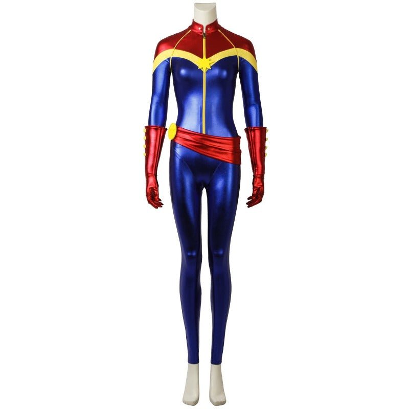 Superheld Captain Marvel Kinder Cosplay Kostüm - Avengers Bodysuit Jumpsuit für Halloween