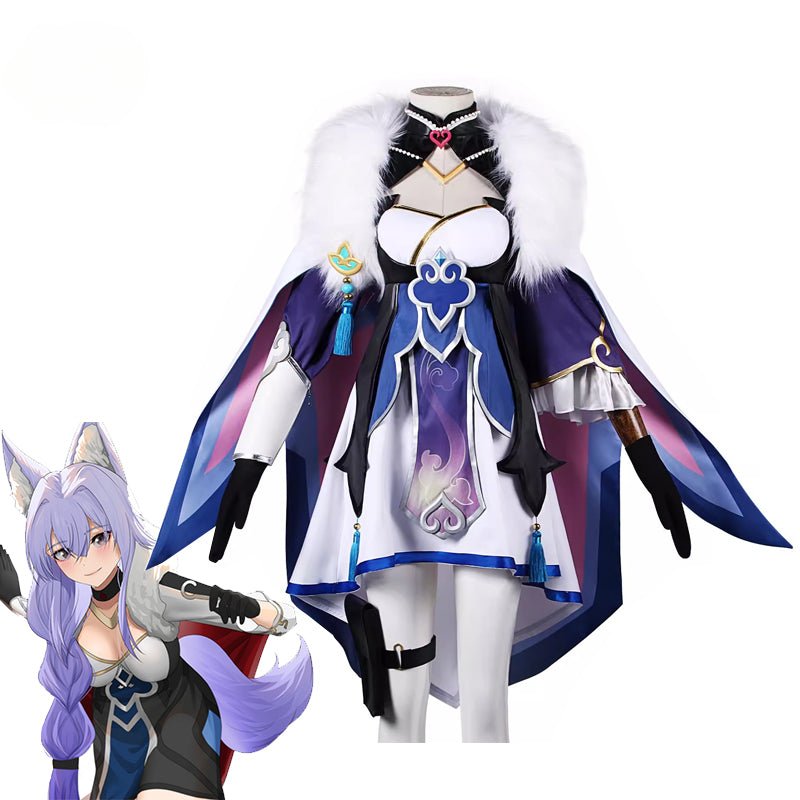 Game Honkai Star Rail Baiheng Cosplay Kostüm Foxian Bogenschütze und Pilot Baiheng Damenkleid Halloween Party Uniform