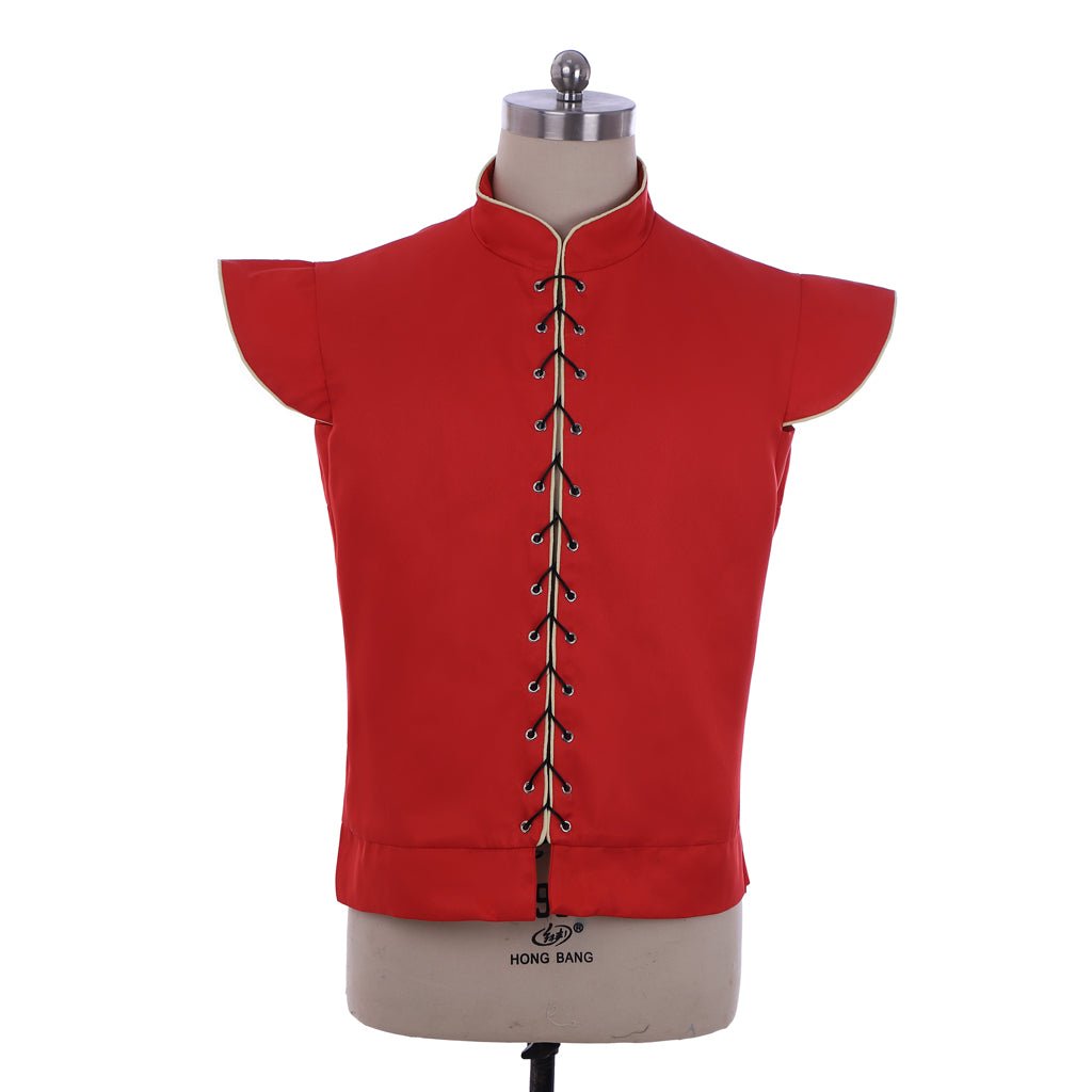 Mittelalterliche Renaissance Gotische Weste für Männer - Rot Retro Cosplay Kostüm | Silberkönig