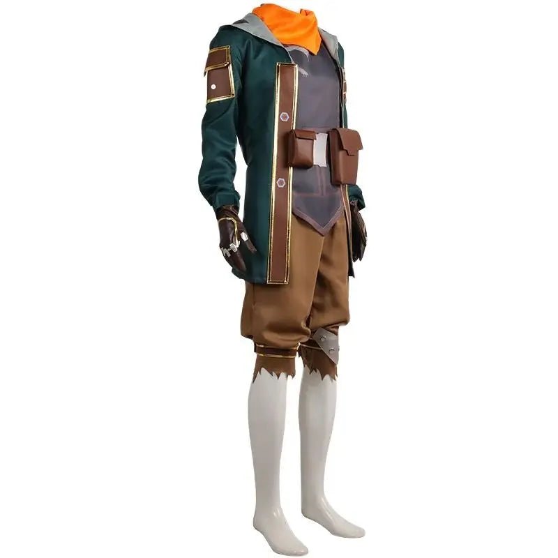 Spiel LOL Arcane Ekko Cosplay Kostüm Jacke Hose Uniform Vollständiges Set für Männer Halloween Karneval Outfit