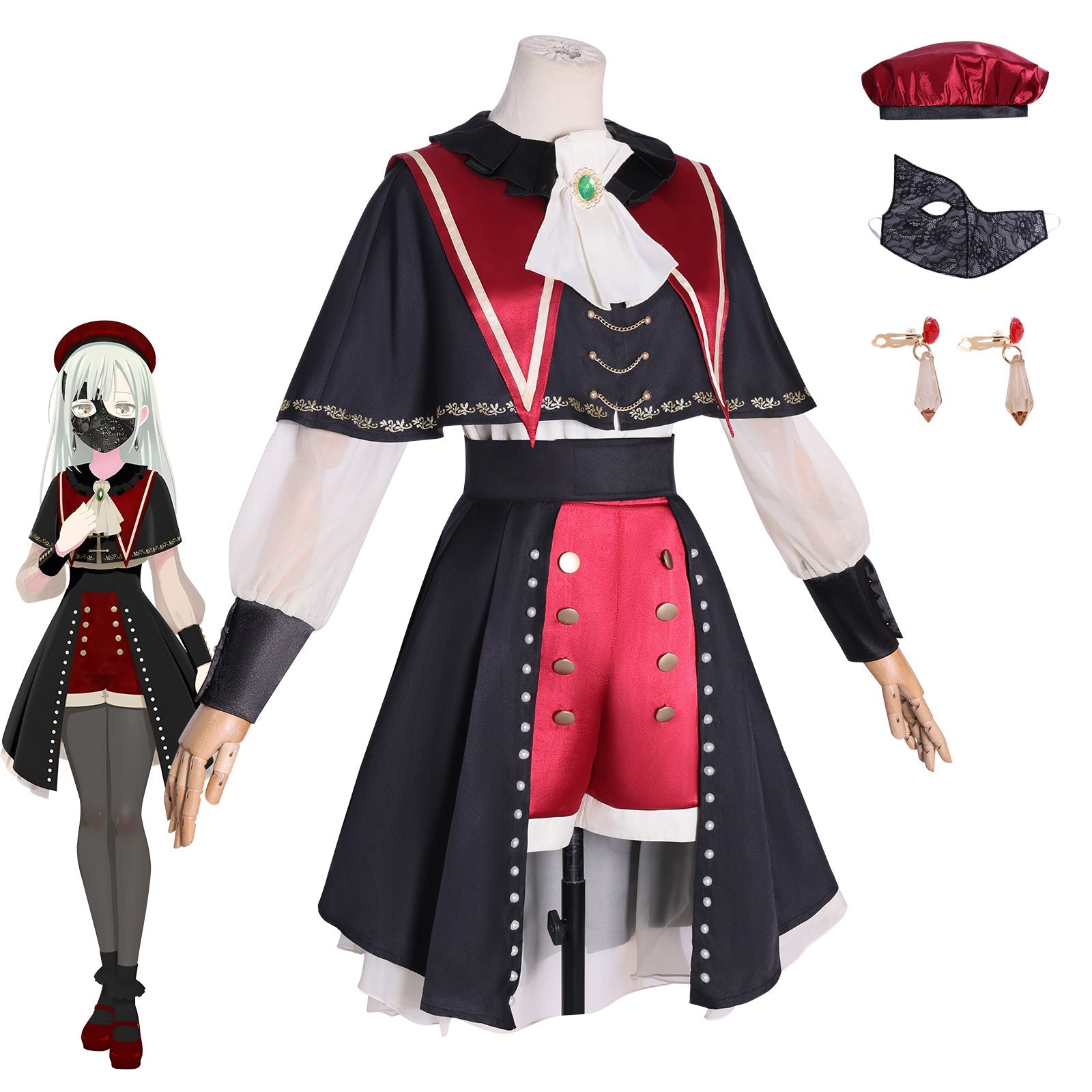 BanG Dream! Ave Mujica Wakana Mutsumi Cosplay Kostüm