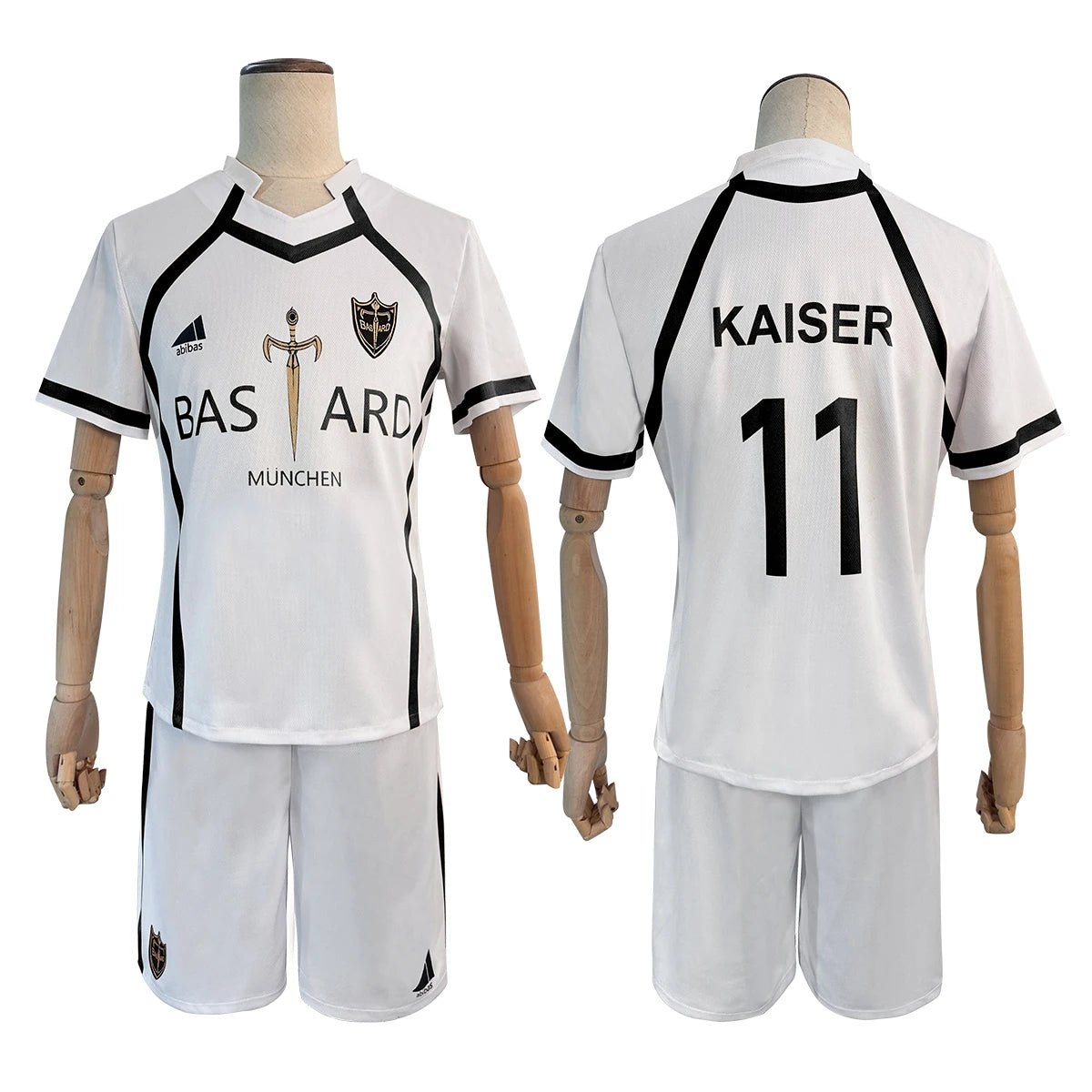 Blue Lock Anime Kaiser NO.11 Ness NO.20 Cosplay Kostüm Bastard München Besticktes Jugendtrainings-Trikot Fußballuniform