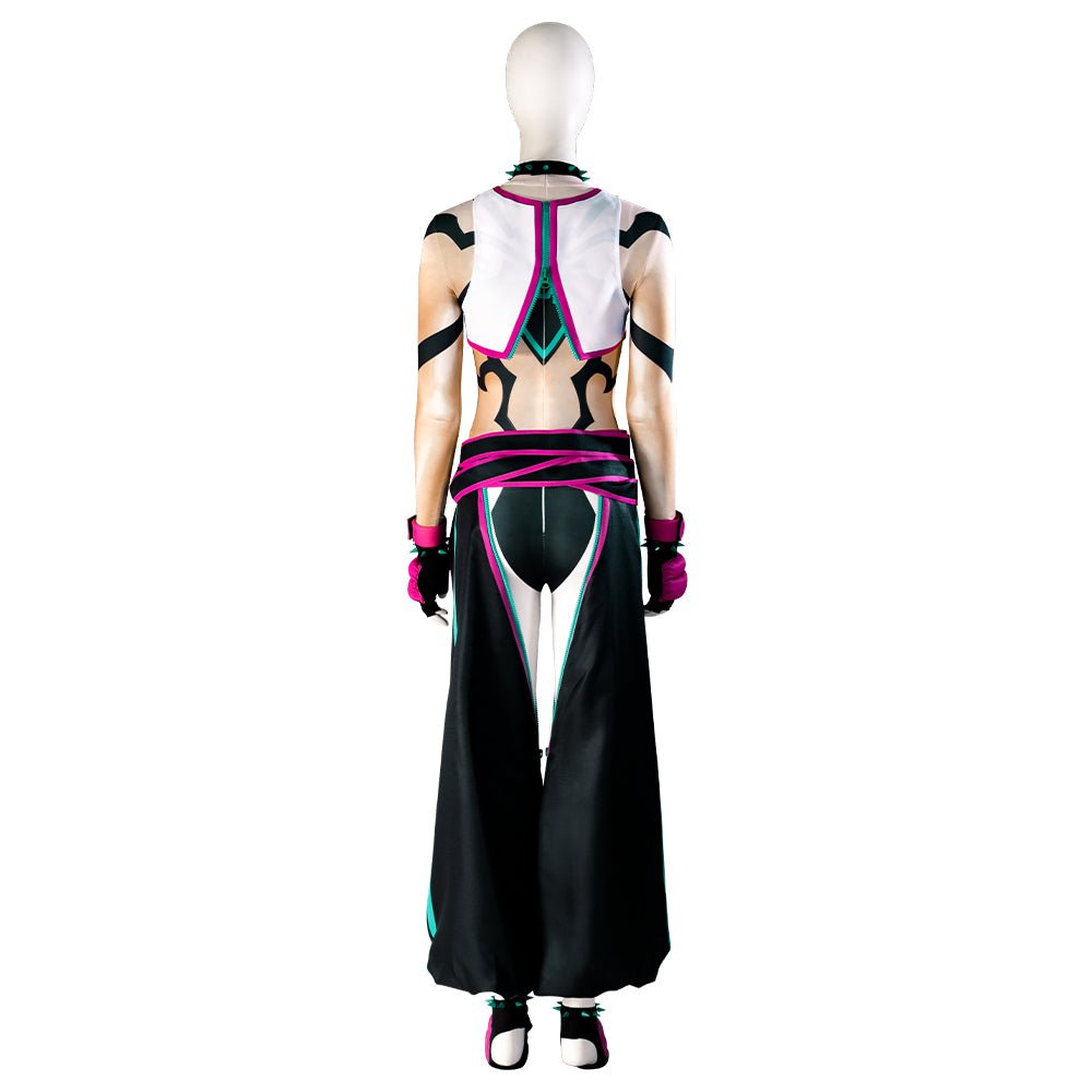 Deluxe Street Fighter VI Juri Han Cosplay Kostüm - Komplettes Set für Fans