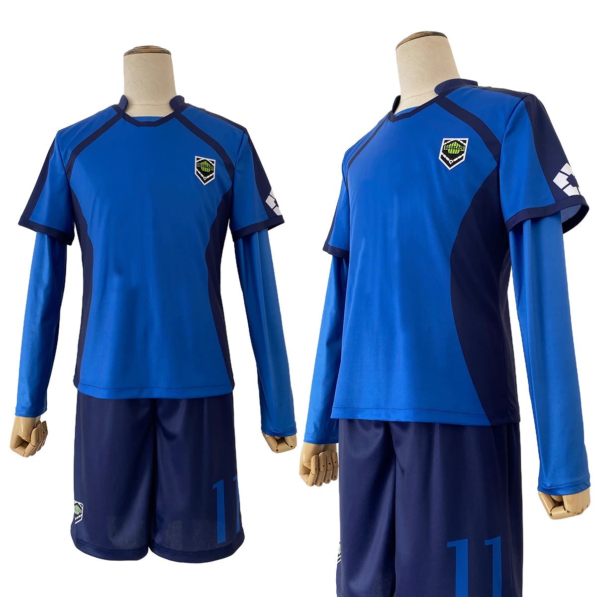 Blue Lock Anime Cosplay Kostüm Bastard München Blank DIY Version Rot Blaues Fußball Team Trainingsanzug Geschenk