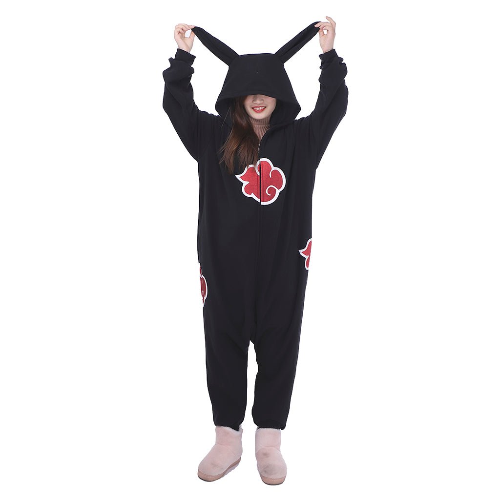 Anime Akatsuki Cloud Schlafanzug Erwachsene Unisex Onesie Polyester Pyjama Nachtwäsche Halloween Karneval Cosplay Kostüm