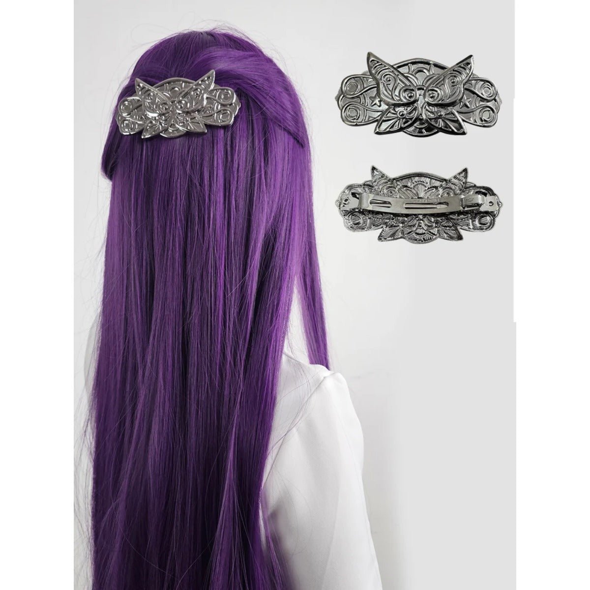 Frieren Jenseits der Reise Anime Fren Cosplay Perücke Zubehör Lange Lila Rose Netz Synthetische Faser Verstellbare Größe Geschenk