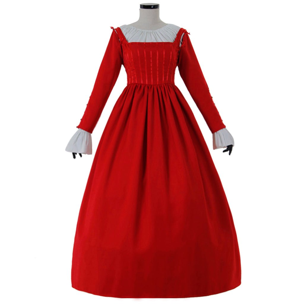 Damen Rotes Abendkleid Mittelalter Renaissance Viktorianisches Prinzessinnen Kostüm Karneval Themenparty Ballkleid