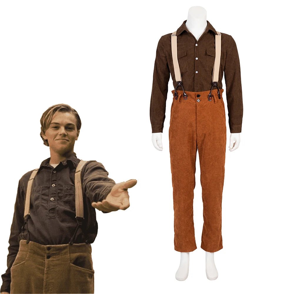Film Titanic Cosplay Jack Dawson Kostüm Hemd Hose Set Bühnenoutfit