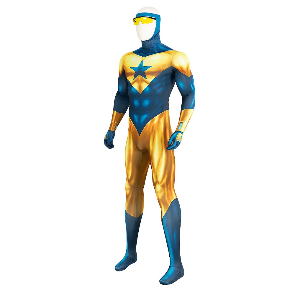 Booster Gold Michael Jon Carter Anzug Kostüm für Männer – Cosplay mit Brille