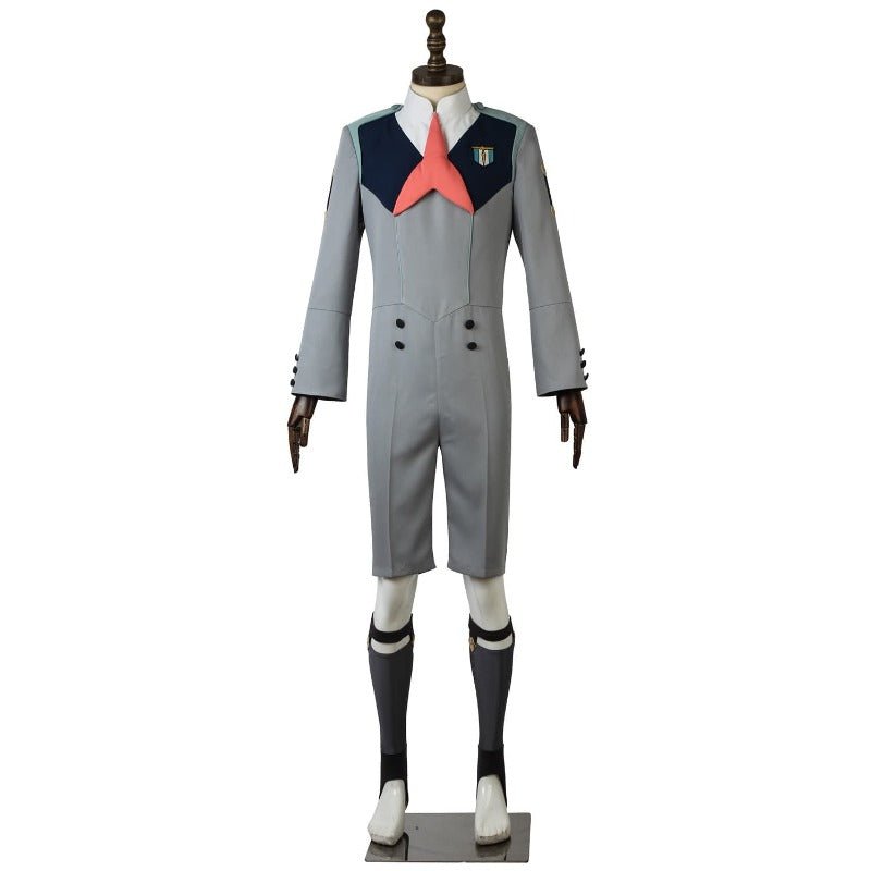 Neues Japanisches Anime DARLING in der FRANXX HIRO 016 Cosplay Kostüm Unisex Jumpsuit Halloween Karneval Uniformen Maßgeschneidert