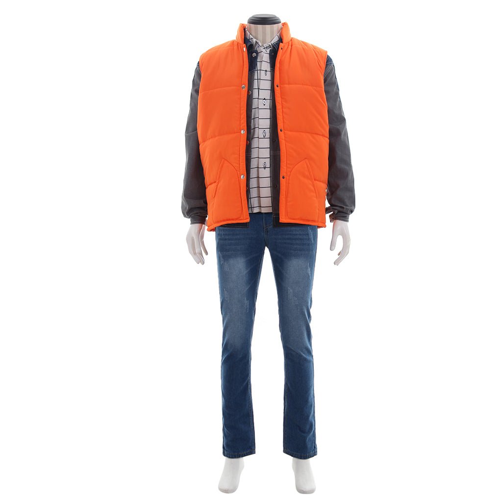 Back to the Future Cosplay Kostüm Jacke - Orange, Weiß und Rot