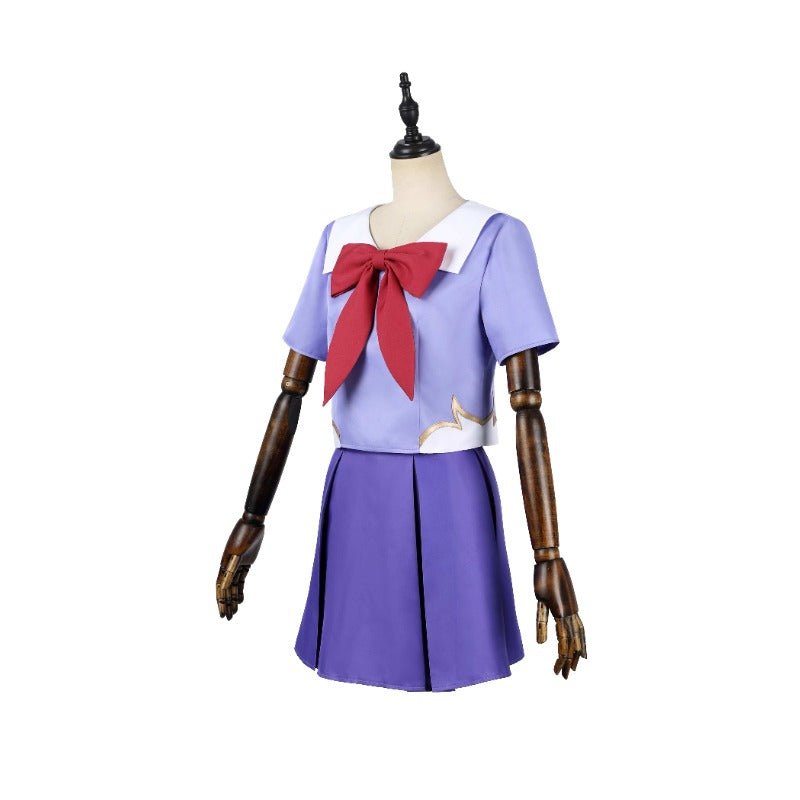 Anime The Future Diary Gasai Yuno Mirai Nikki Cosplay Kostüm Mädchen JK Uniform Lila Sailor Anzug