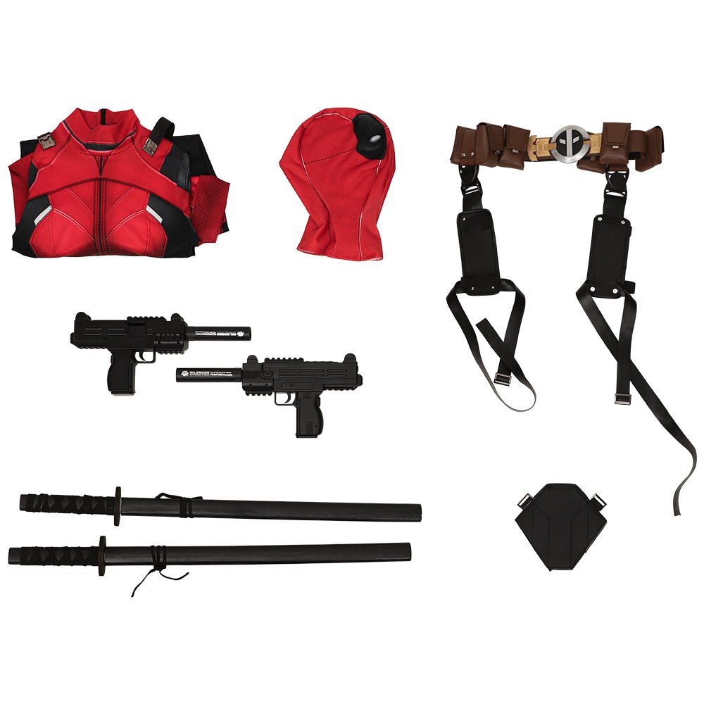 Deadpool 3 Deadpool & Wolverine Kidpool Wade Wilson Cosplay Hoodie – Damenversion