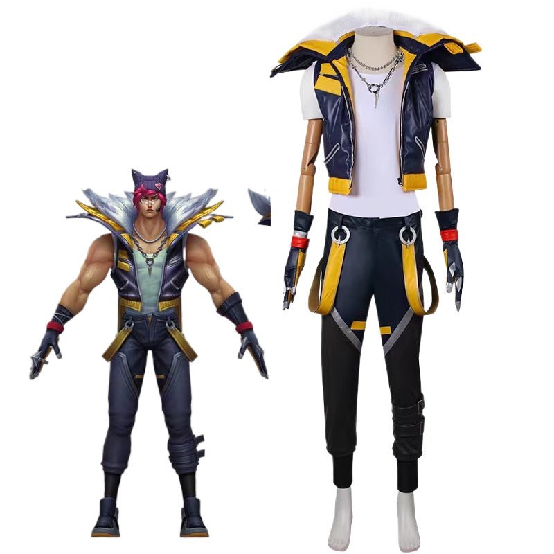 LOL Heartsteel Sett Cosplay Kostüm Männer Uniform Anzug Volles Set Halloween Party Outfits