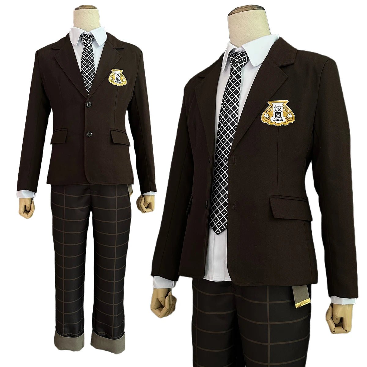 Blue Lock Anime Cosplay Kostüm Perücke Bachira NAMIKAZE High School Uniform DK Stickerei Logo Anzug Rose Netz Synthetische Fasern