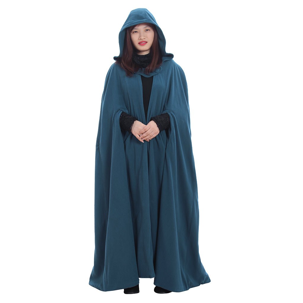 Winterumhang mit Kapuze Gothic Cape für Frauen Plus Größe Offene Vorderseite Trenchcoat für Cosplay Anime und Alltag