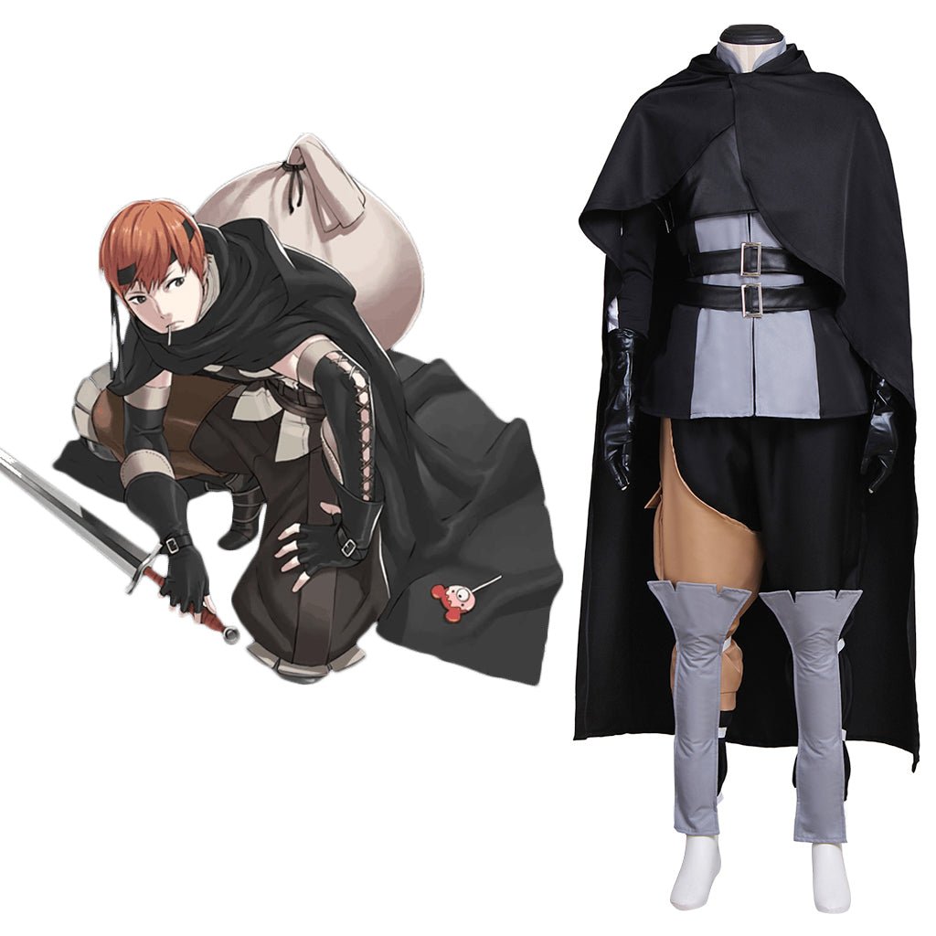 Gaius Cosplay Kostüm Fire Emblem Punk Uniform mit Umhang
