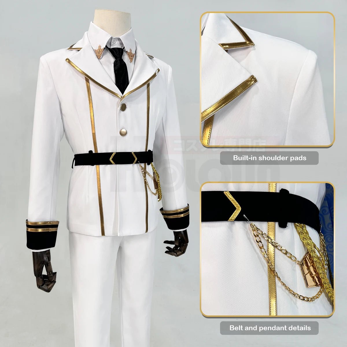 Blue Lock Anime Isagi Cosplay Kostüm Perücke Engel und Dämonen Serie Jacke Hose Weißer Umhang Rose Netz Cos Halloween