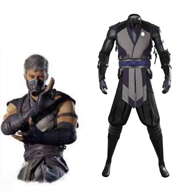 Mortal Kombat 1 Smoke Cosplay Kostüm | Vollständiges Set Kampfanzug | Halloween Party Outfit