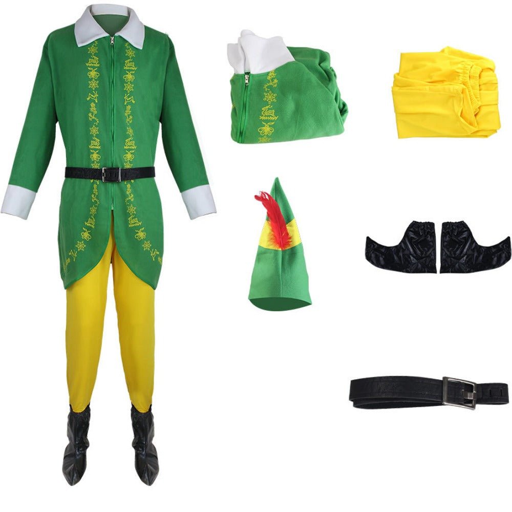 Buddy Der Elf Kostüm für Männer | Vollständiges Set Cosplay für Halloween & Weihnachten | Film-Inspiriertes Outfit
