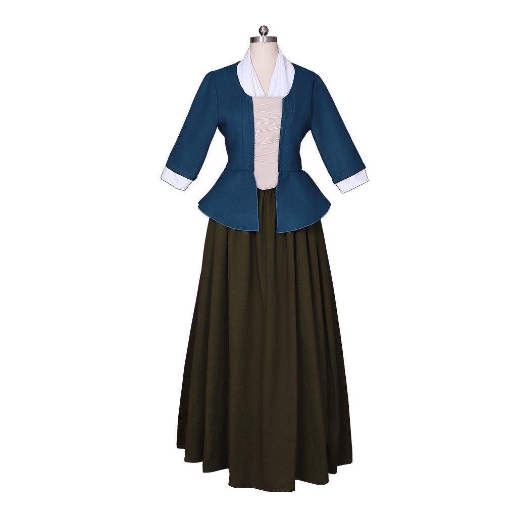 Outlander Claire Fraser Cosplay Kleid | Schottisches Highland Kolonialkostüm