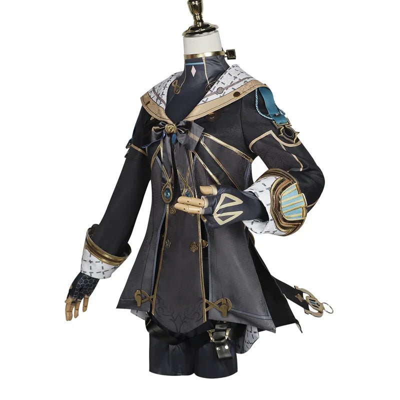 Genshin Impact Fontaine Freminet Cosplay Kostüm Magier Uniform mit Hut Halloween Frauen Party Rollenspiel Outfit
