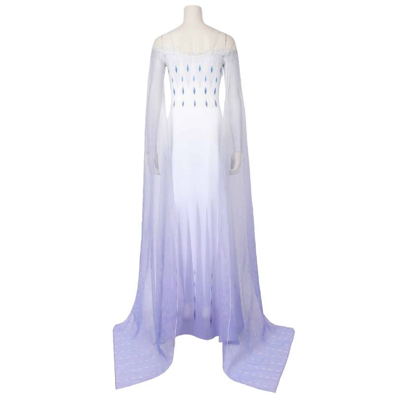 Anime Elsa Prinzessin Langarm Bühnenkleid für Frauen Cosplay Kostüm