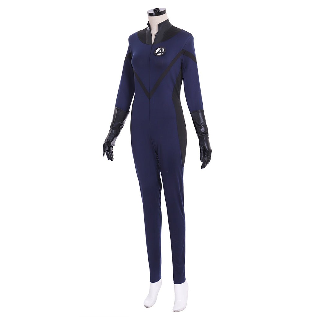 Marineblauer Spandex Fantastic Four Anzug Unsichtbare Frau Cosplay Kostüm