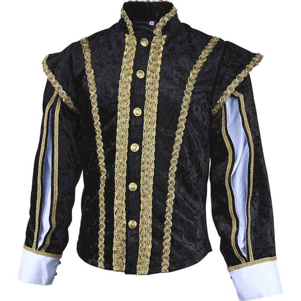 Herren Tudor Jacke Cosplay Kostüm - Renaissance Elisabethanische Uniform für Mittelalterliche Veranstaltungen