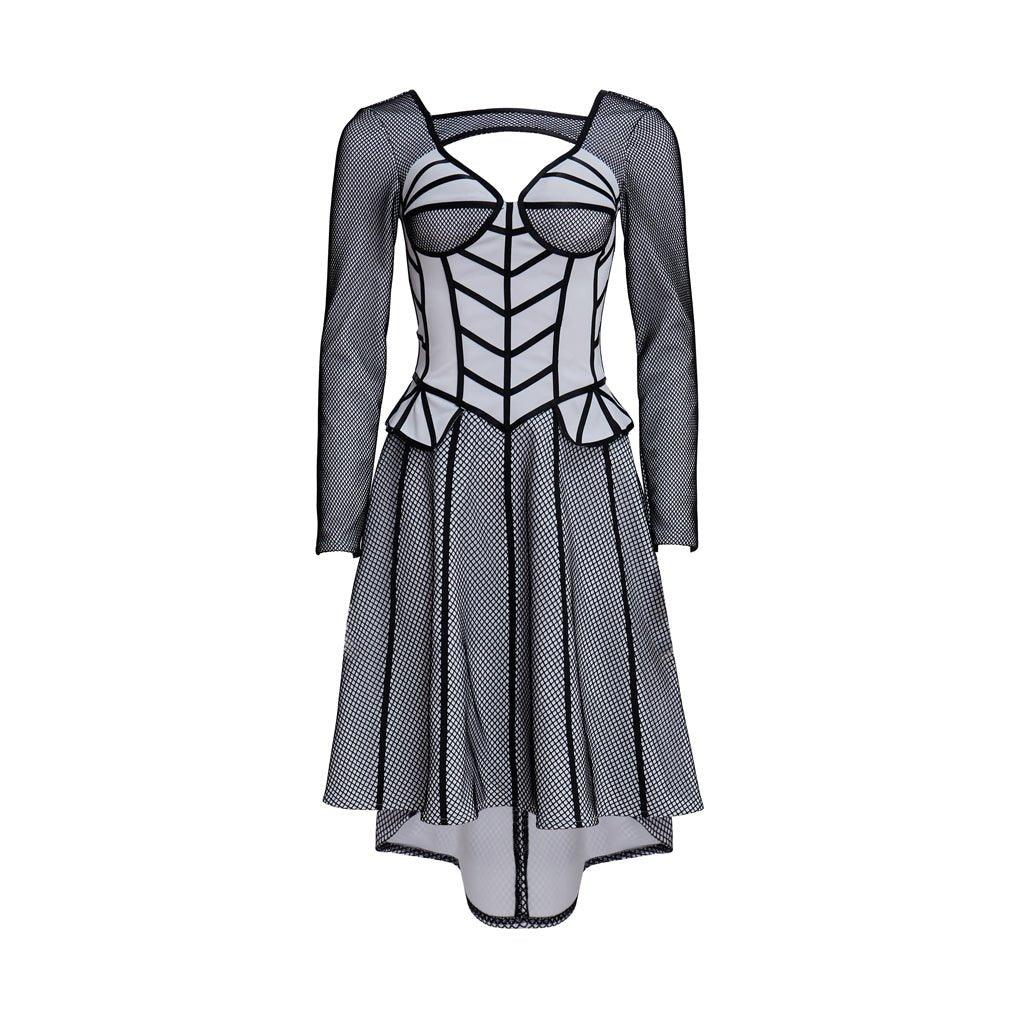 Damen Six the Musical Cosplay Jane Seymour Kostüm | Schwarz gerandetes Kleid