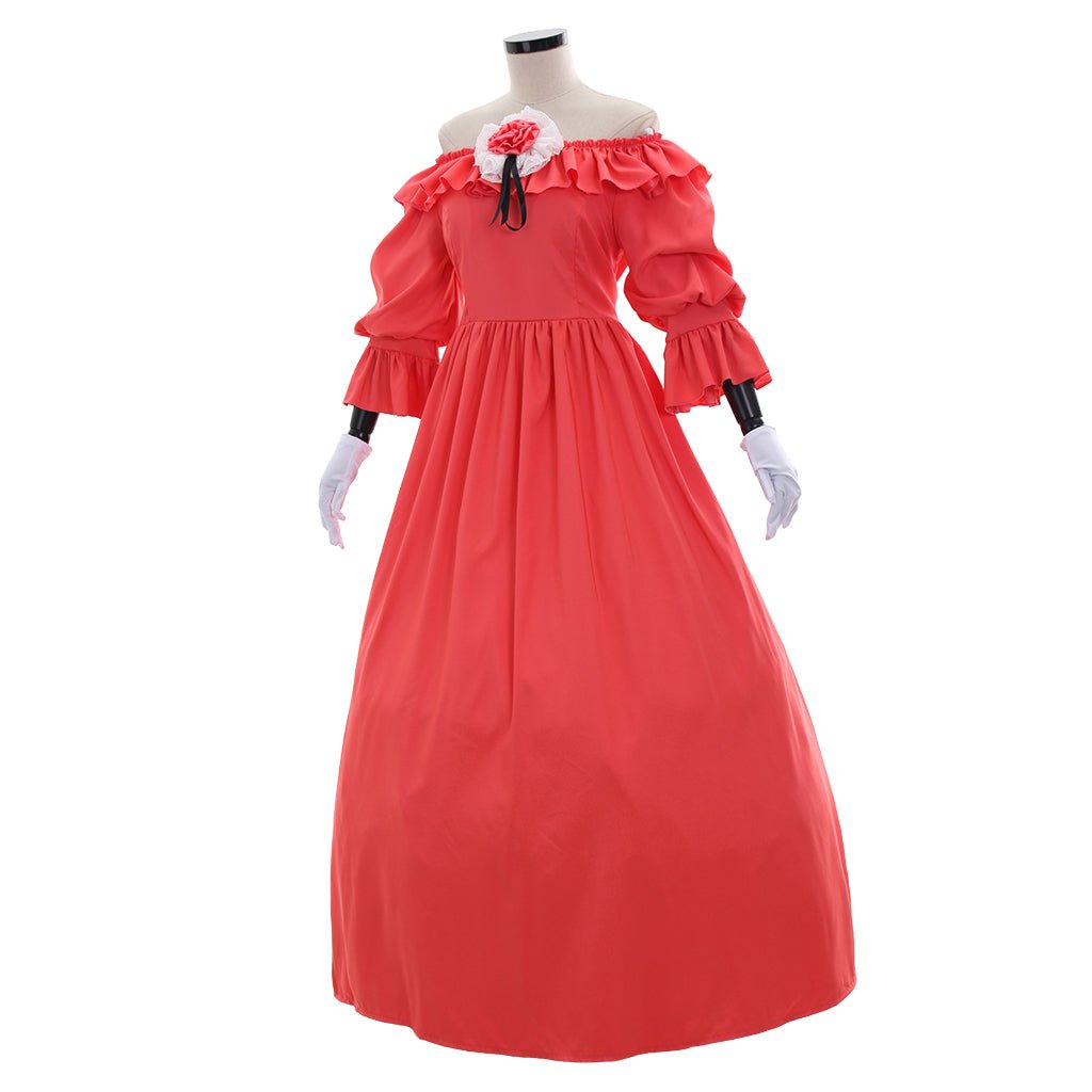 Mittelalterliches Viktorianisches Marie Antoinette Renaissance Kleid mit Handschuhen | Elegantes Erwachsenes Kleid für Cosplay & Veranstaltungen