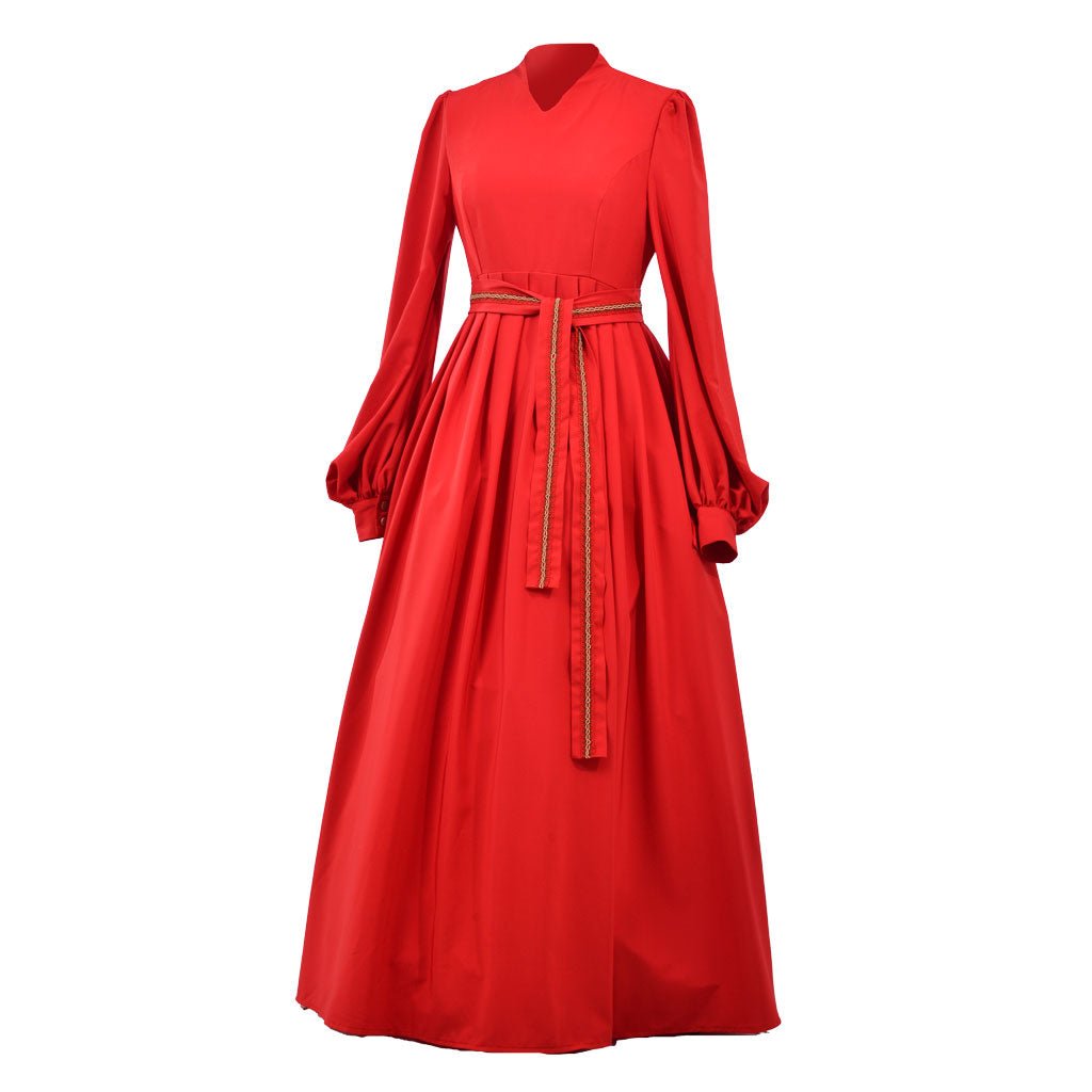 Das Prinzessin Braut Film Buttercup Kostüm Cosplay Rot Langarm V-Ausschnitt Kleid Hochzeit Ball Erwachsenen Kleid Feiertags Outfit