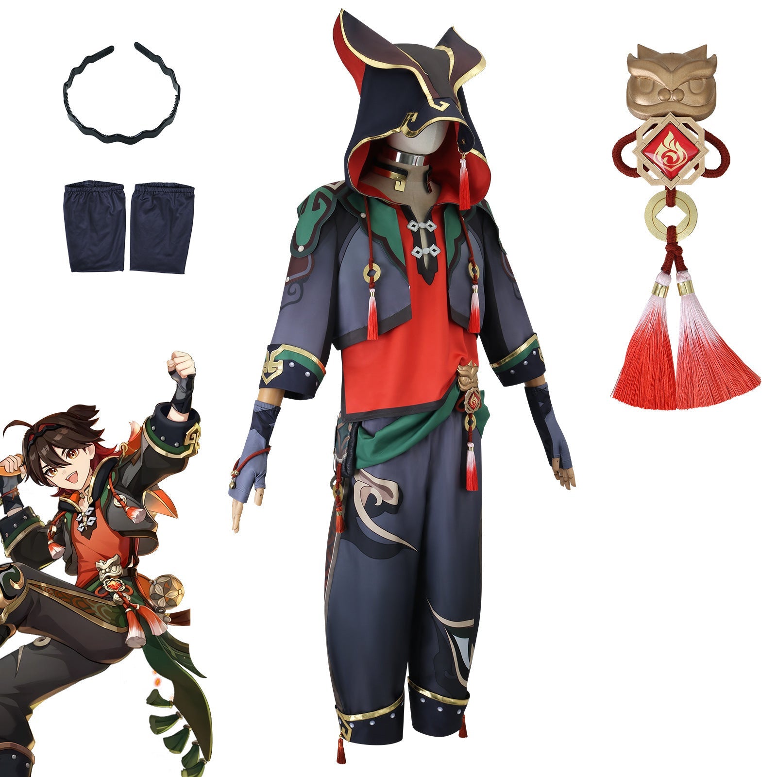 Genshin Impact Jia Ming Cosplay Kostüm – Premium Rollenspiel Outfit