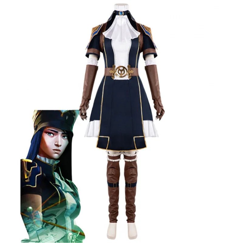 Spiel LOL Arcane Caitlyn Cosplay Kostüm Die Sheriffin von Piltover Caitlyn Uniform