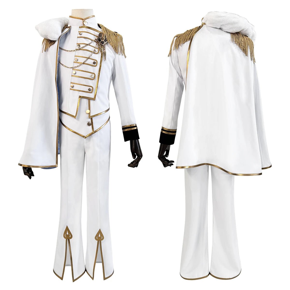 Blue Lock Anime Reo Mikage Cosplay Kostüm Perücke Engel und Dämonen Serie Jacke Hose Weißer Umhang Rose Netz Cos Halloween