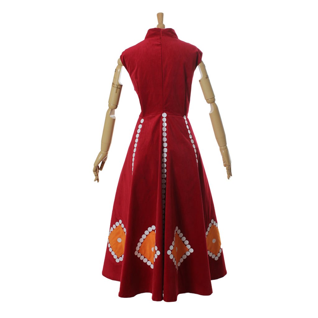 Rotes Kleid Erwachsene Lady Tremaine Böse Stiefmutter Cosplay Kostüm