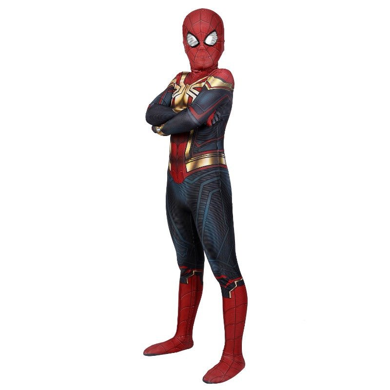 Iron Spider Anzug No Way Home Version für Kinder, Halloween Cosplay Kostüm