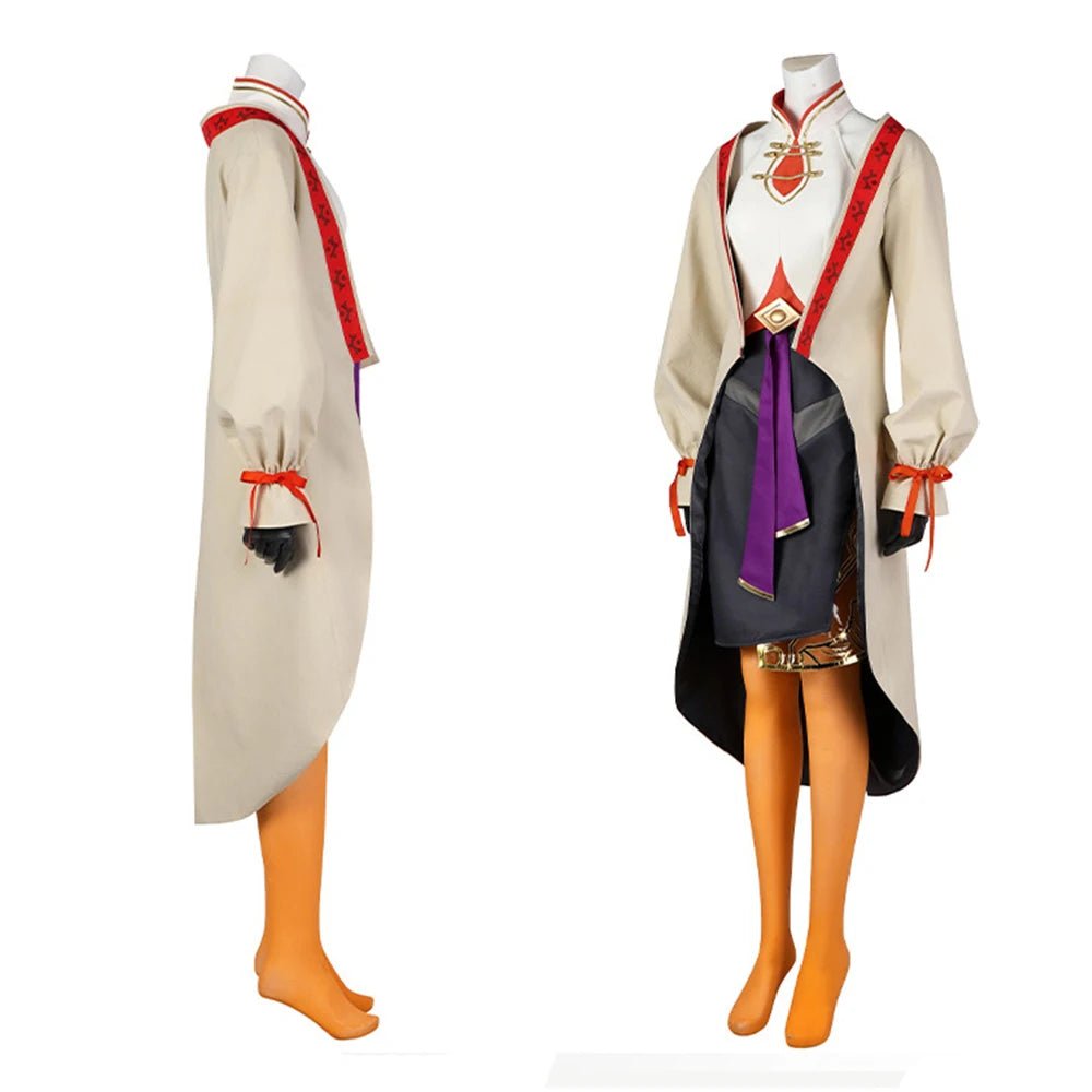 Purah Cosplay Kostüm Frauen Elegantes Oberteil Röcke Cape Komplettset Halloween Karneval Party Uniform Weihnachts Verkleidung Outfits