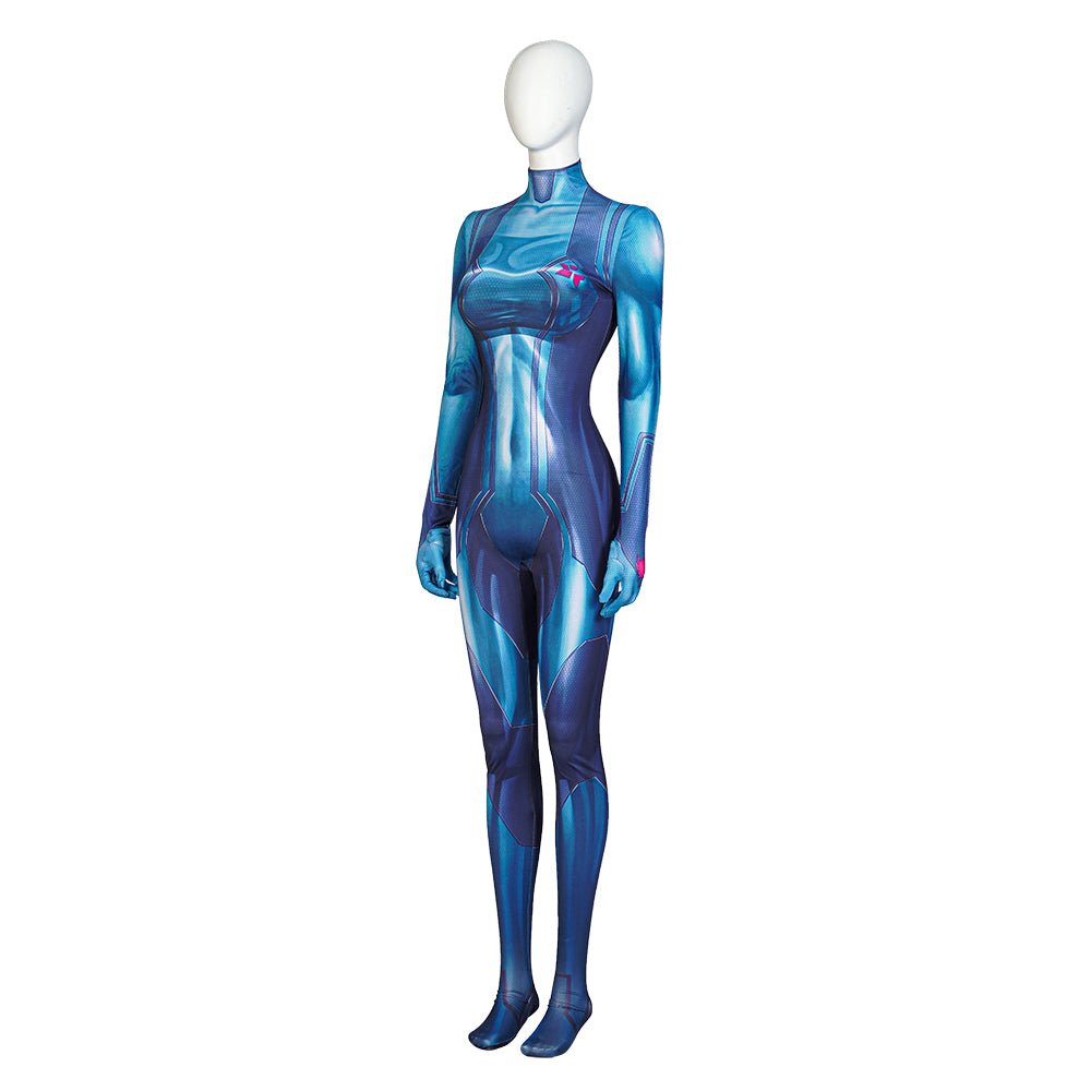 Samus Aran Metroid Cosplay Kostüm Superhero Zentai Bodysuit Halloween Spandex Outfit