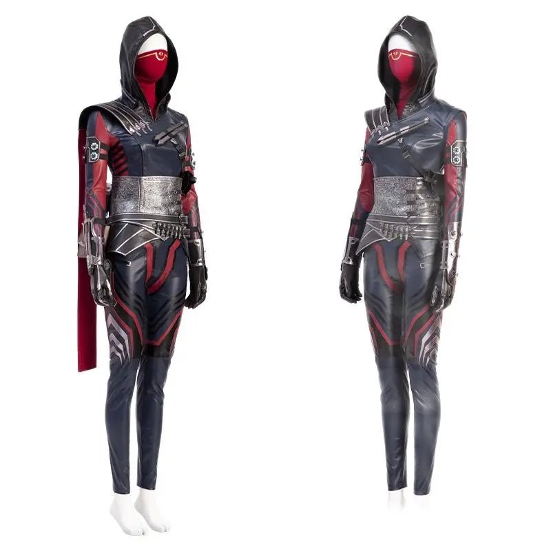 Spiel Apex Wraith Cosplay Kostüm Halloween Anzug Frauen Böser Geist Kämpfer Kampf Outfit mit Maske Zubehör