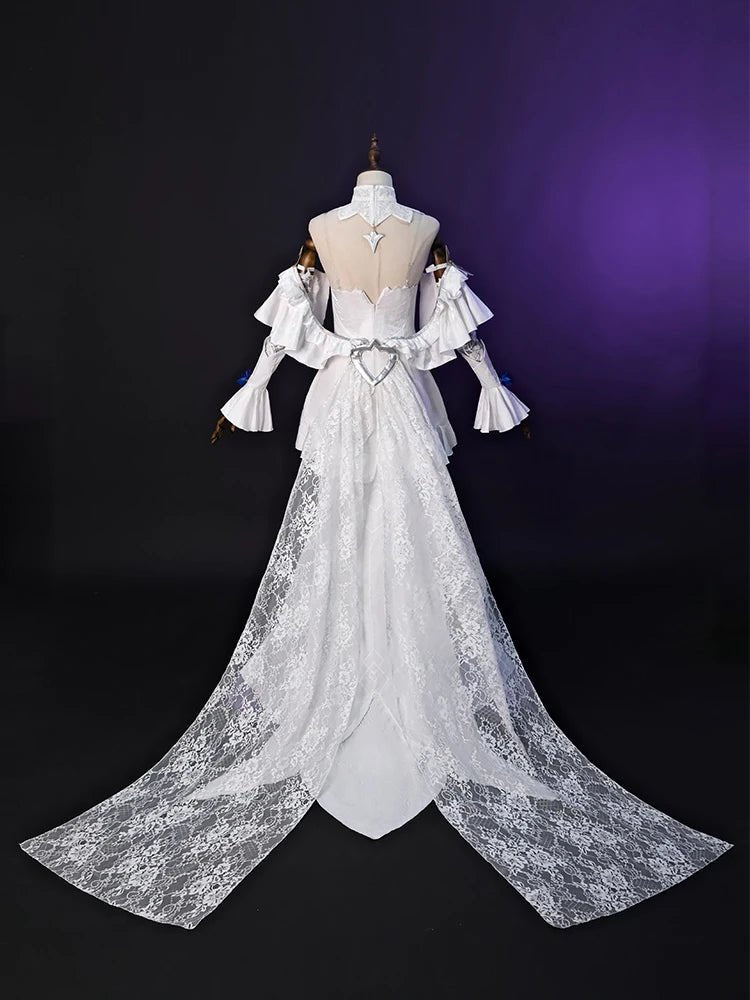 LOL Kristallrose Sona Cosplay Kostüm Die Meisterin Der Saiten Sona Kostüm Halloween Outfit Damen Weißes Kleid Neuer Skin