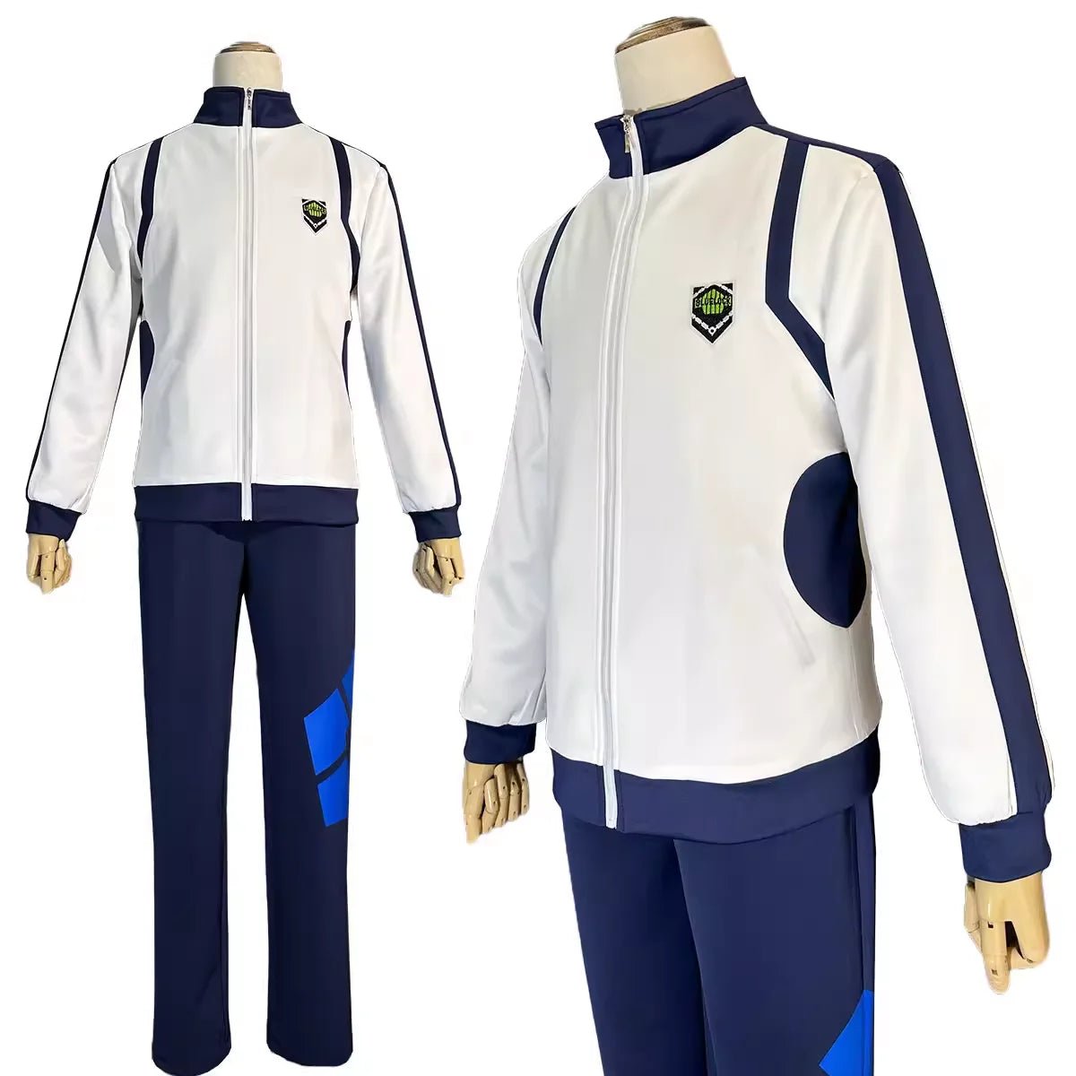 Blue Lock Anime Reo Nagi Bachira Isagi Chigir Cosplay Kostüm Vollreissverschluss Sportbekleidung Tracksuit Bestickte Kapuze
