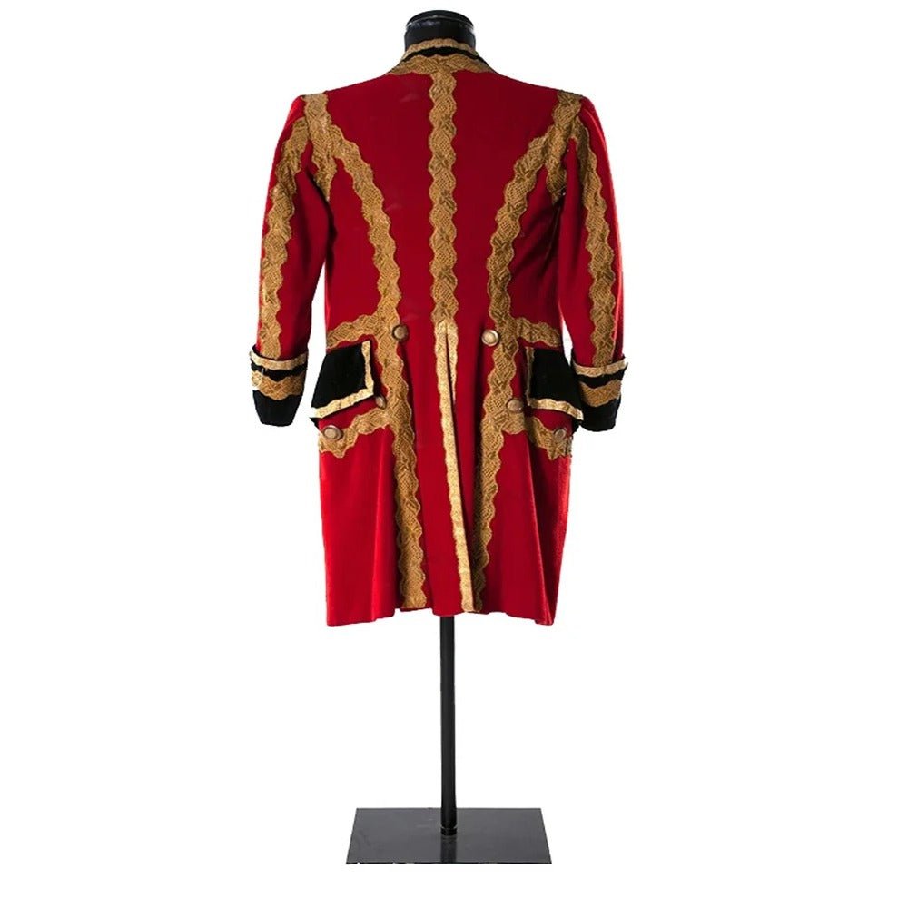 1770er Jahre Männer Roter Jacket Viktorianisch König Prinz Frack Mittelalter Regency Georgian Periode Theater Bühnen Show Uniform